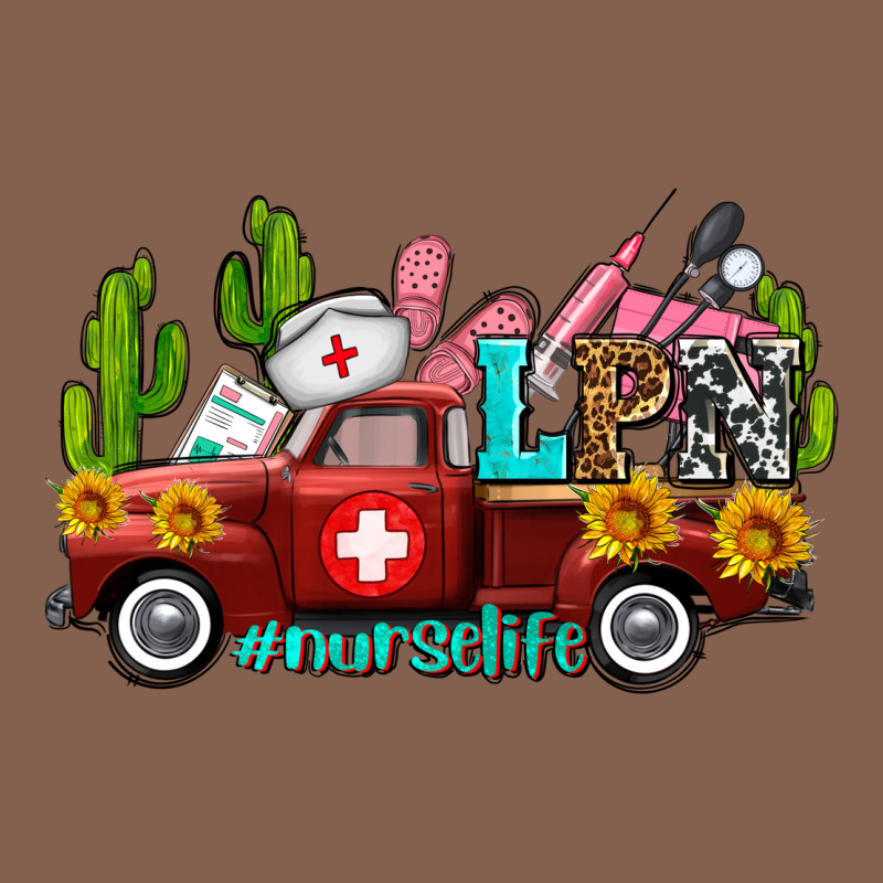 Lpn Nurse Truck With Cactus And Sunflowers Zipper Hoodie by AdoDesignShop | Teevron