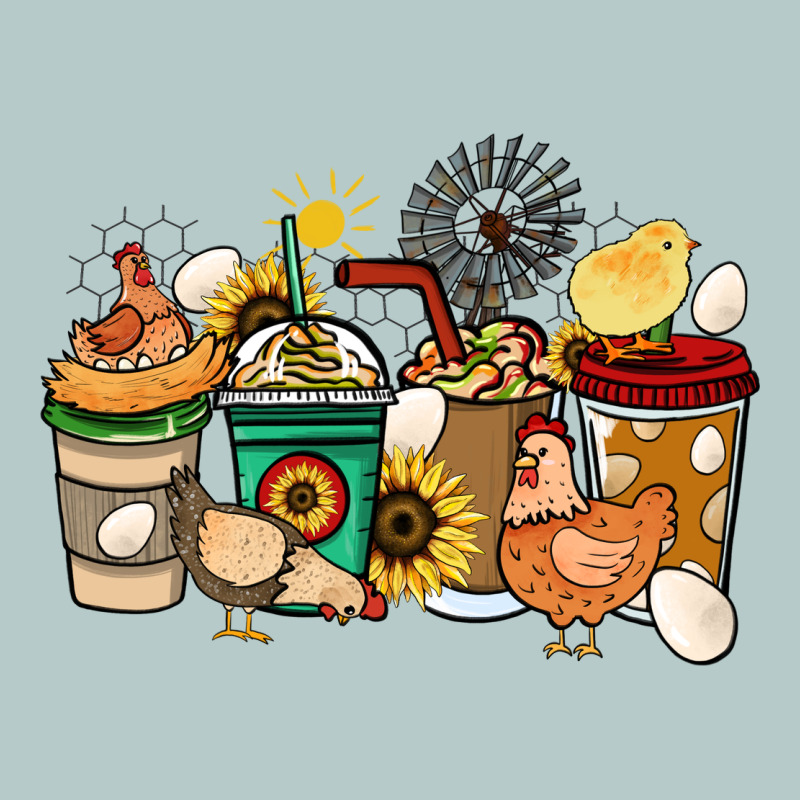 Chicken Coffee Cups Heavy Core Tee by HowdyJamesFarm | Teevron