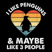 I Like Penguins And 3 People Vintage Urban Hoodie | Teevron