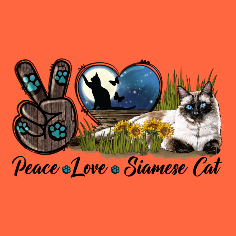 Peace Love Siamese Cat Premium Hoodie by LillyAllenDesigns | Teevron