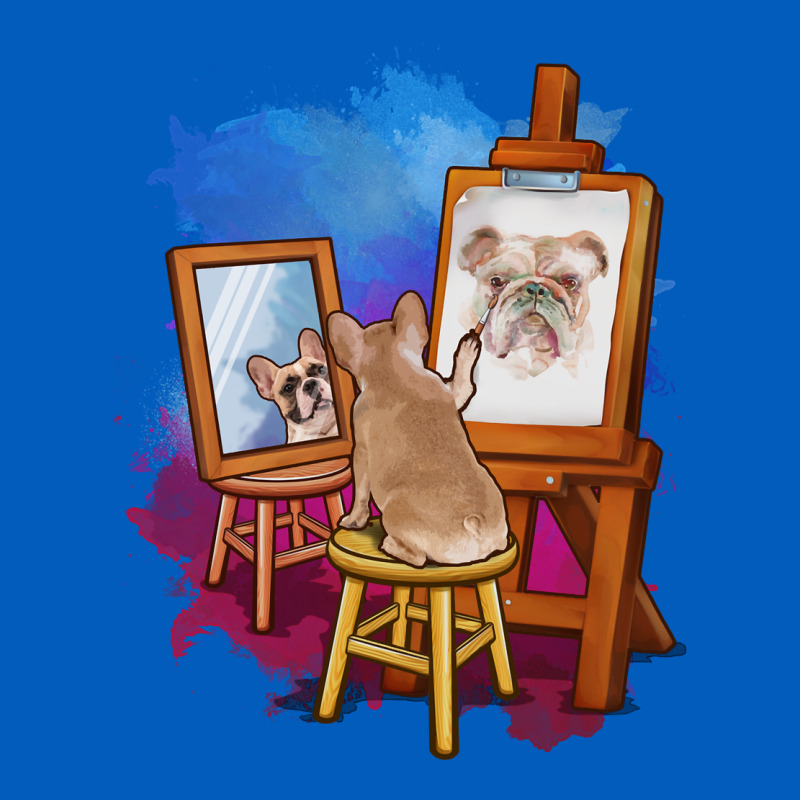French Bulldog Painting Bulldog Artist Art Animals Graphic Long Sleeve Urban Hoodie by linhVisuals | Teevron