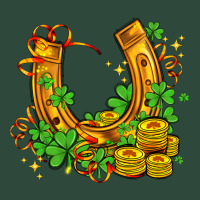 Horseshoe With Shamrocks And Coin Zipper Hoodie | Teevron