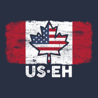 Us Eh American Canadian Flag Canada Day Leaf With Usa Flag Inside Urban Hoodie | Teevron