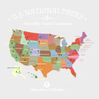 Us National Parks Map Colorful With All 59 National Parks Urban Hoodie | Teevron