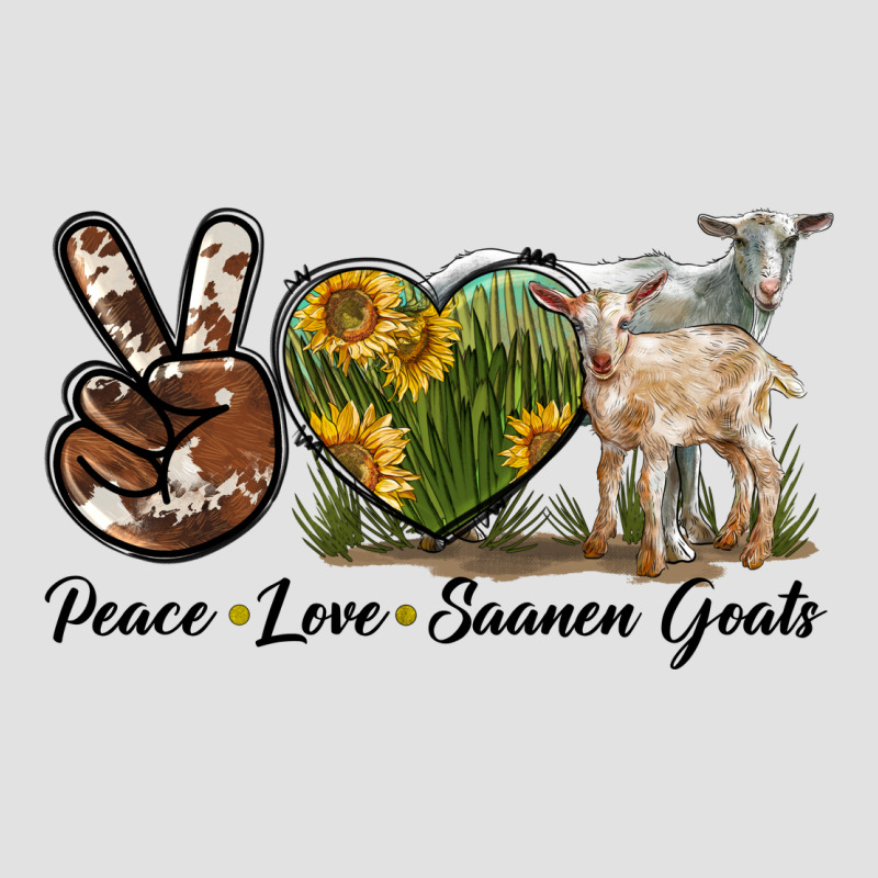 Peace Love Saanen Goats Premium Hoodie by LillyAllenDesigns | Teevron