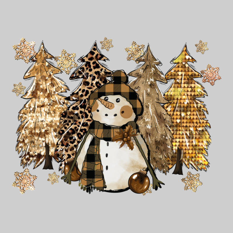 Snowman With Christmas Trees 11inches Premium Tee by CowGirlArtShop | Teevron