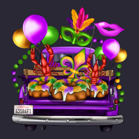 Mardi Gras Farm Truck Back View Vintage Tee | Teevron