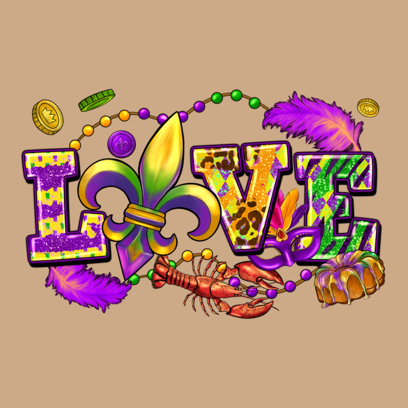 Love Mardi Gras Vintage Hoodie by FaDigitalArtStudio | Teevron