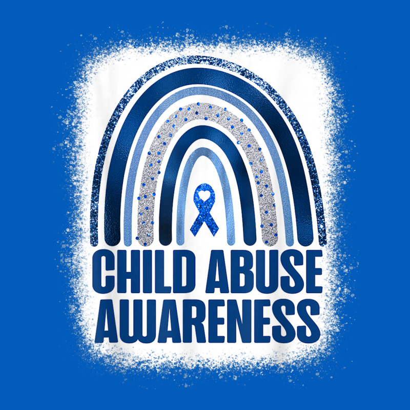 Child Abuse Prevention Awareness Blue Rainbow Bleached Urban Hoodie by linhVisuals | Teevron
