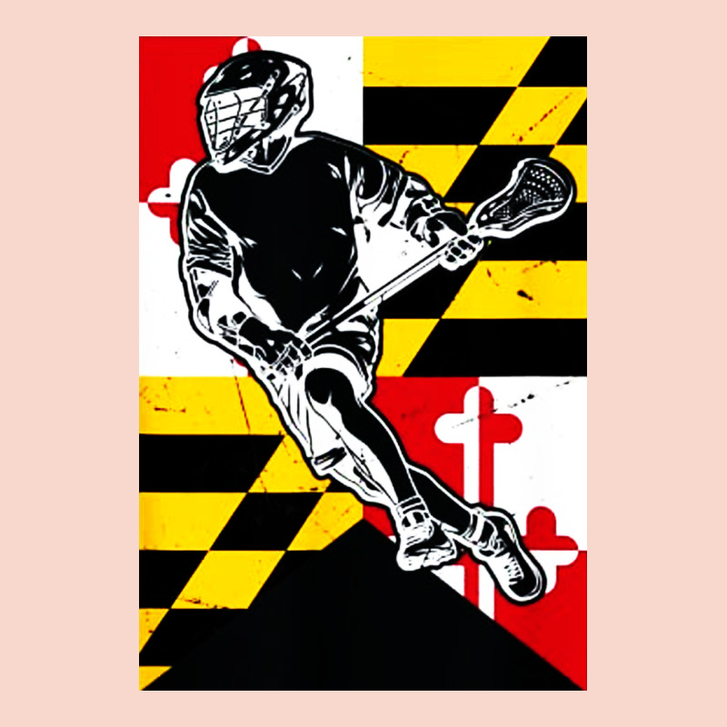 Lacrosse Player Maryland Flag Lax Lacrosse Stick Retro Urban Hoodie by linhVisuals | Teevron