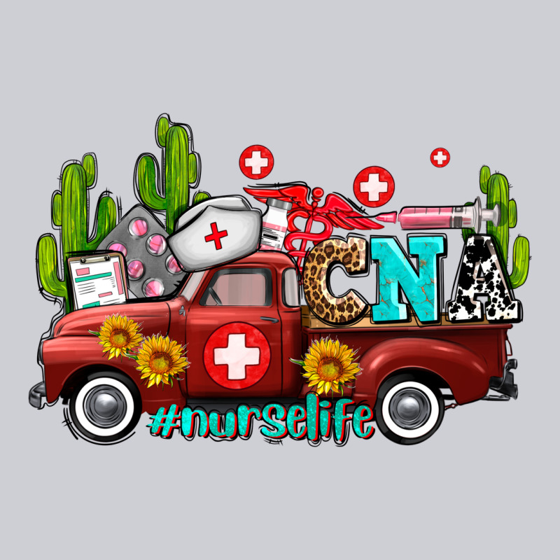 Cna Nurse Truck With Cactus And Sunflowers Heavyweight Sweatshirt by AdoDesignShop | Teevron