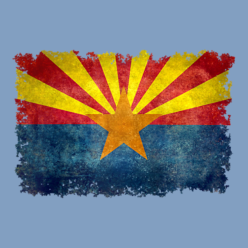 Arizona Flag In Grungy Style Raglan Baseball Tee Urban Hoodie by linhVisuals | Teevron