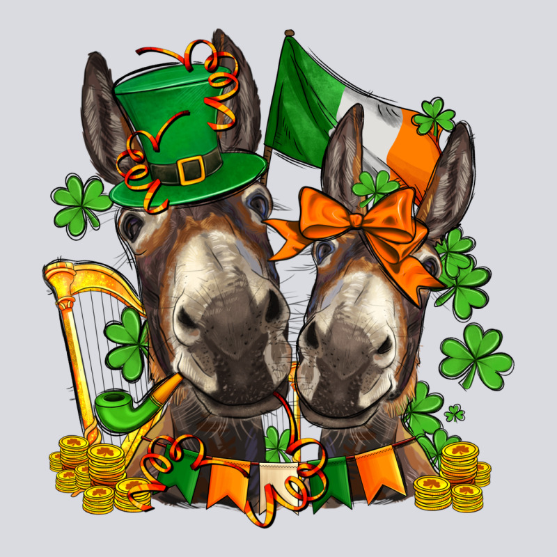 St Patricks Donkeys With  Shamrocks Zipper Hoodie by AdoDesignShop | Teevron
