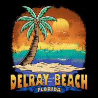 Delray Beach Florida  Vintage Distressed Souvenir Long Sleeve T Shirt Urban Hoodie | Teevron