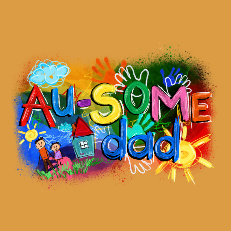 Au-some Dad Autism Urban Heavy Tee by FaDigitalArtStudio | Teevron