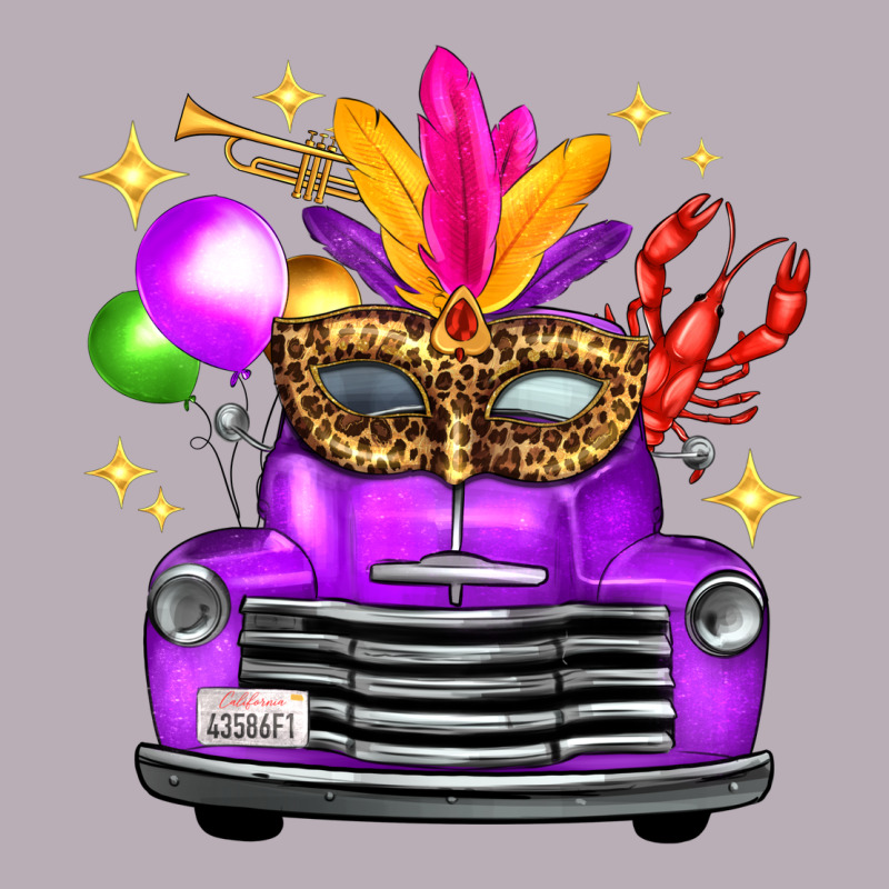 Mardi Gras Truck Leopard Mask Vintage Tee by FaDigitalArtStudio | Teevron