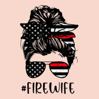 Fire Wife Messy Bun Firefighter Wife Thin Red Line Husband Urban Hoodie | Teevron