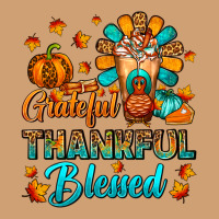 Grateful Thankful Blessed Thanksgiving Cold Drink Vintage Tee | Teevron