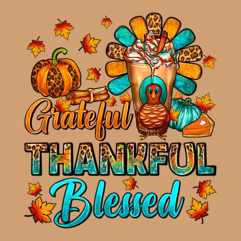 Grateful Thankful Blessed Thanksgiving Cold Drink Vintage Tee by FaDigitalArtStudio | Teevron