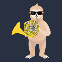 Funny Sloth Wearing Sunglasses Playing French Horn Urban Hoodie | Teevron