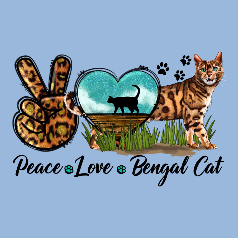 Peace Love Bengal Cat Premium Hoodie by LillyAllenDesigns | Teevron