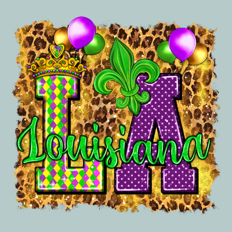 Louisiana Leopard With Balloons Heavy Core Tee by HowdyJamesFarm | Teevron