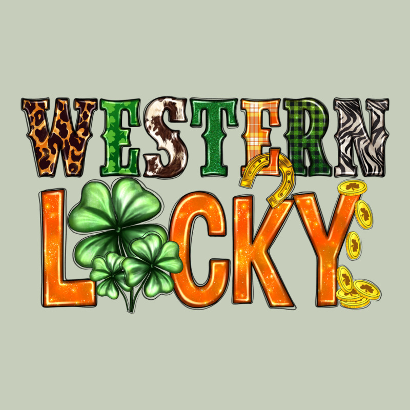 Western Lucky With Clover St. Patricks Day Ladies Tee by HowdyJamesFarm | Teevron