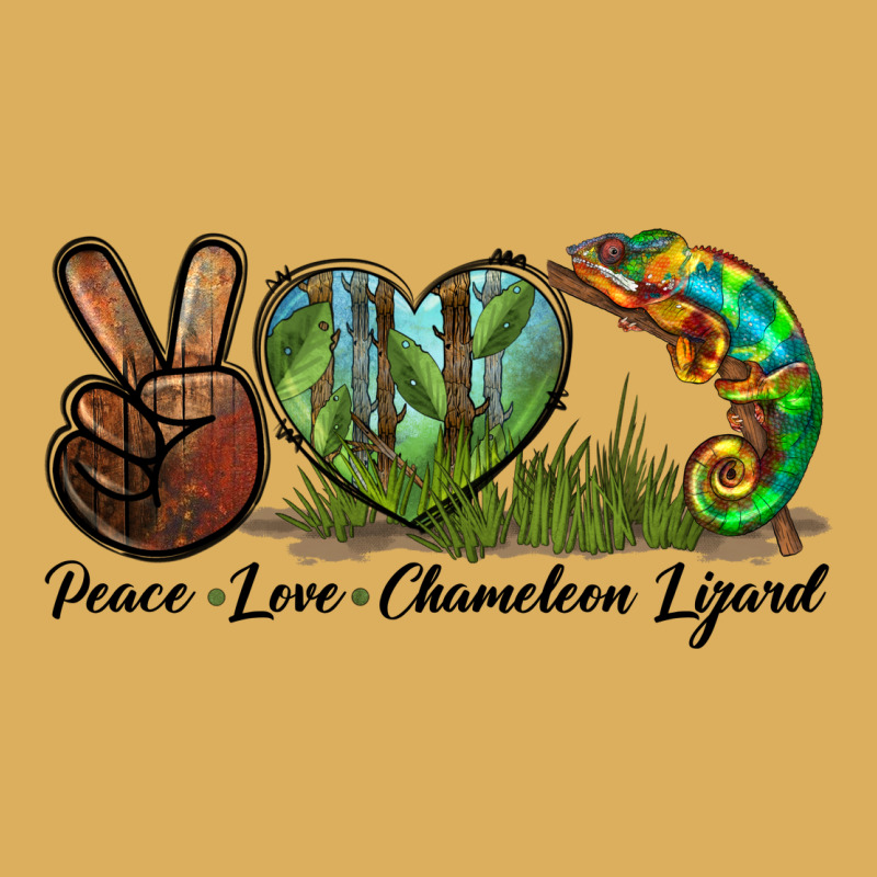 Peace Love Chameleon Lizard Premium Hoodie by LillyAllenDesigns | Teevron