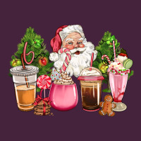 Pink Christmas Santa Coffe Cups Premium Tee | Teevron