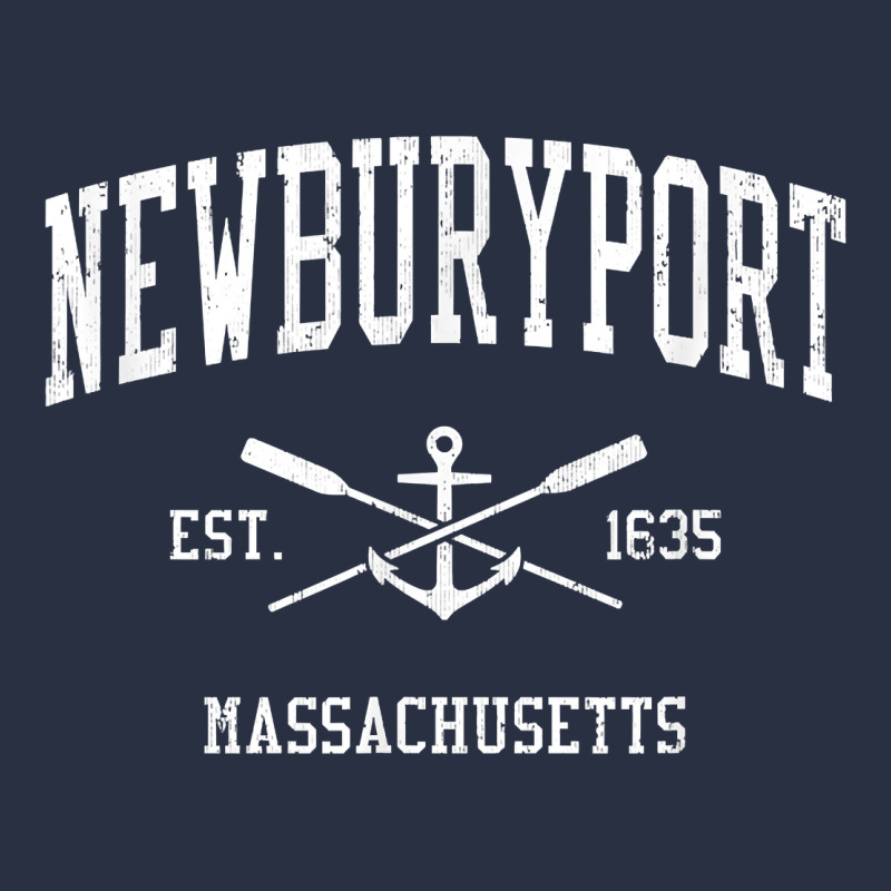 Newburyport Ma Vintage Crossed Oars & Boat Anchor Sports T Shirt Urban Hoodie by linhVisuals | Teevron
