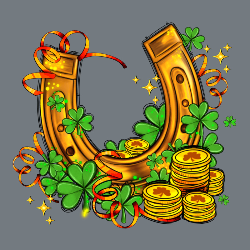 Horseshoe With Shamrocks And Coin Heavyweight Sweatshirt by AdoDesignShop | Teevron