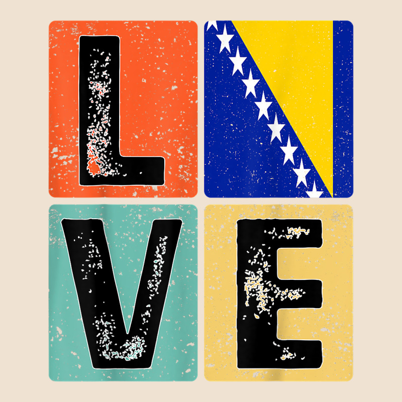 Vintage Retro I Love Bosnia Flag For Bosnian Pride Gift T Shirt Urban Hoodie by linhVisuals | Teevron
