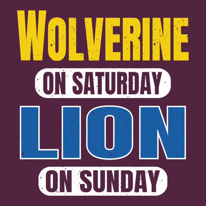 Wolverine On Saturday Lion On Sunday Fans Detroit Vintage Pullover Hoo Urban Hoodie by linhVisuals | Teevron
