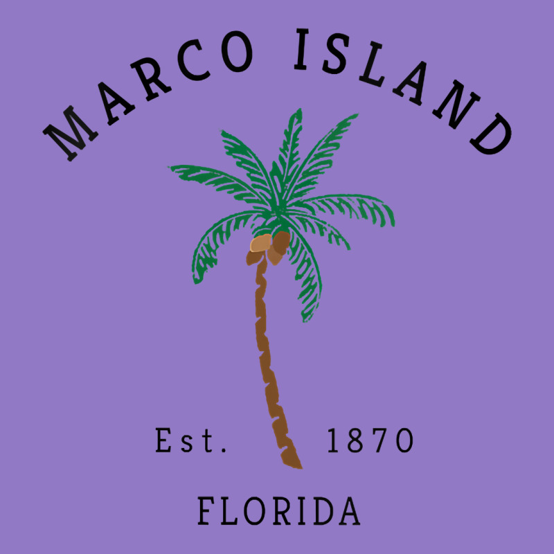 Womens Marco Island Florida Colorful Palm Tree Retro Novelty Art V Nec Urban Hoodie by linhVisuals | Teevron