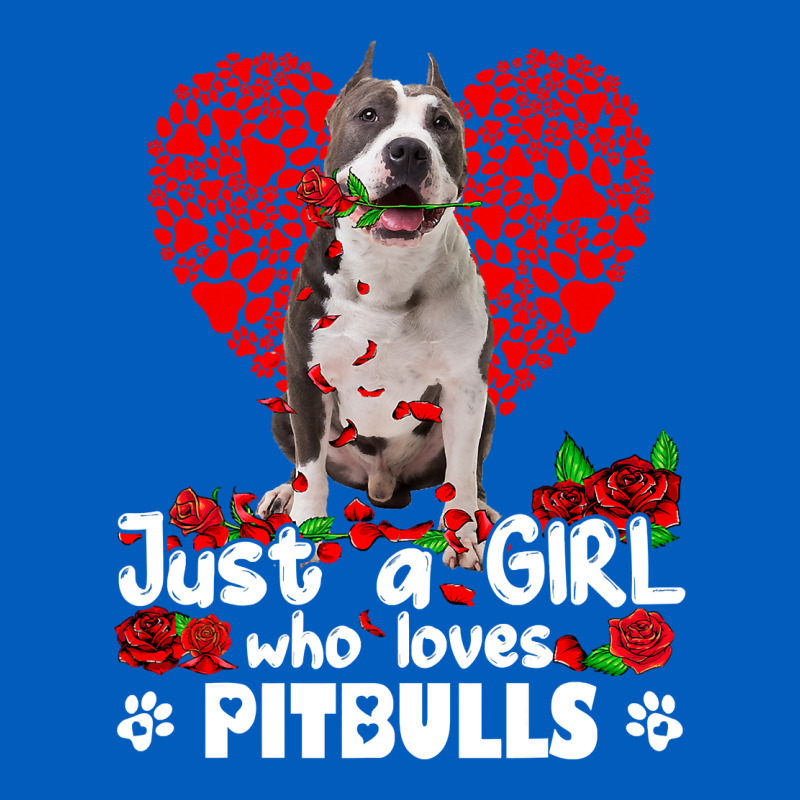 Pitbull Lover Dog Roses Funny Just A Girl Who Loves Pitbull 213 Pitbul Urban Hoodie by linhVisuals | Teevron