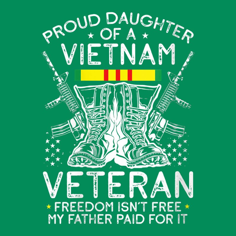 Womens Proud Daughter Of A Vietnam Veteran Freedom Isn't Free V Neck T Urban Hoodie by linhVisuals | Teevron
