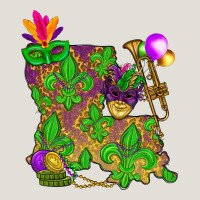Louisiana Map Mardi Gras Heavy Core Tee | Teevron