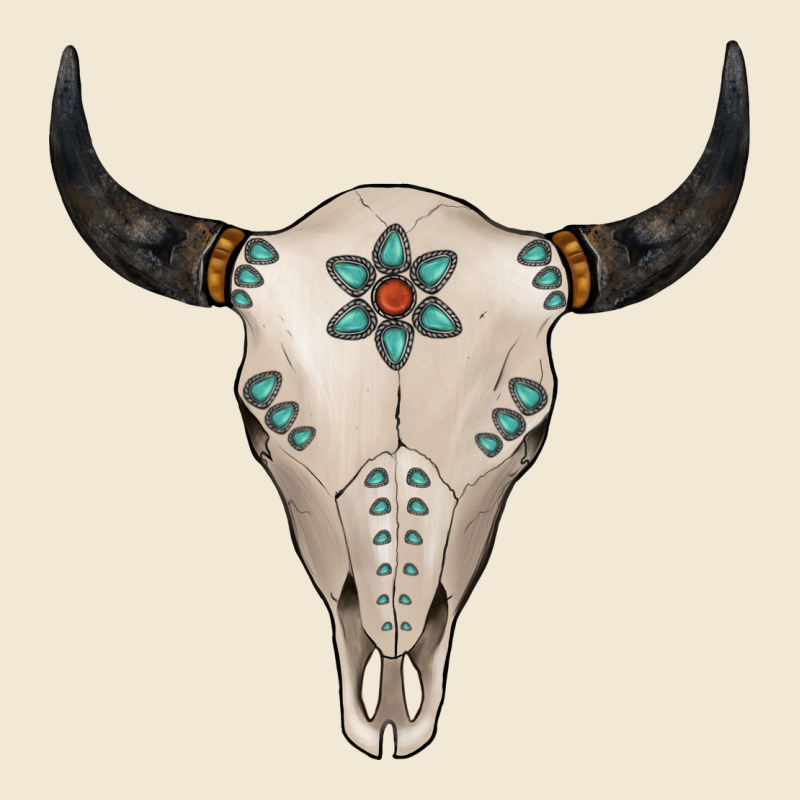 Turquoise Bull Skull Premium Tee by Jasminsmagicworld | Teevron