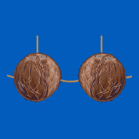 Coconut Bra Easy Adult Halloween Tiki Party Costume T Shirt Urban Hoodie | Teevron