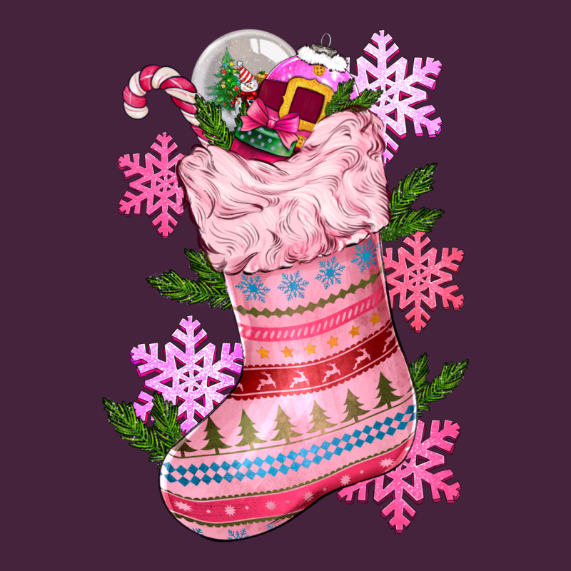 Pink Christmas Socks Premium Tee by CowGirlArtShop | Teevron