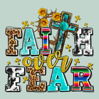 Faith Over Fear With Cross And Sunflowers Zipper Hoodie | Teevron