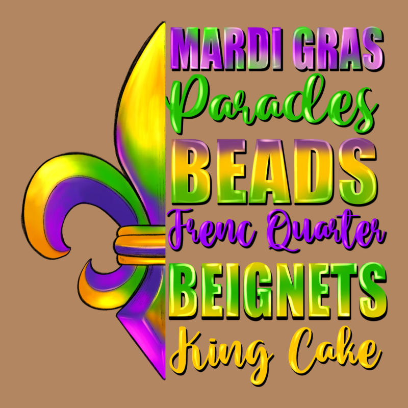Mardi Gras Parades Beads French Quarter Beignets Long Sleeve Tee by FaDigitalArtStudio | Teevron