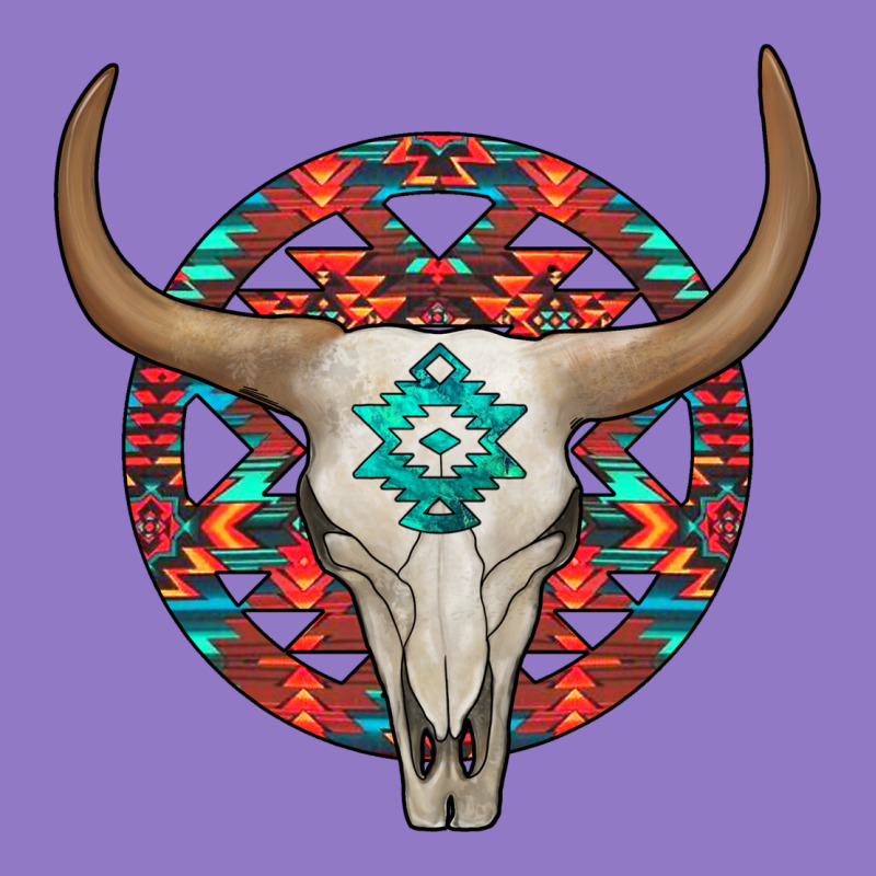 Turquoise Aztec Bullskull Urban Hoodie by JahusDesignShop | Teevron
