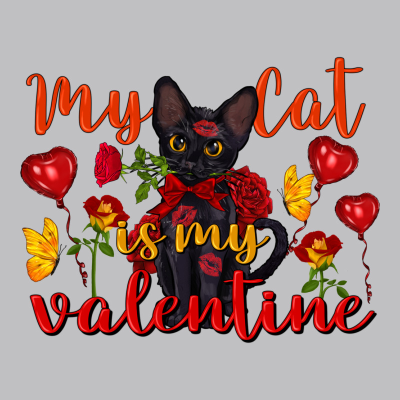 My Cat Is My Valentine Valentine's Day Long Sleeve Tee by FaDigitalArtStudio | Teevron