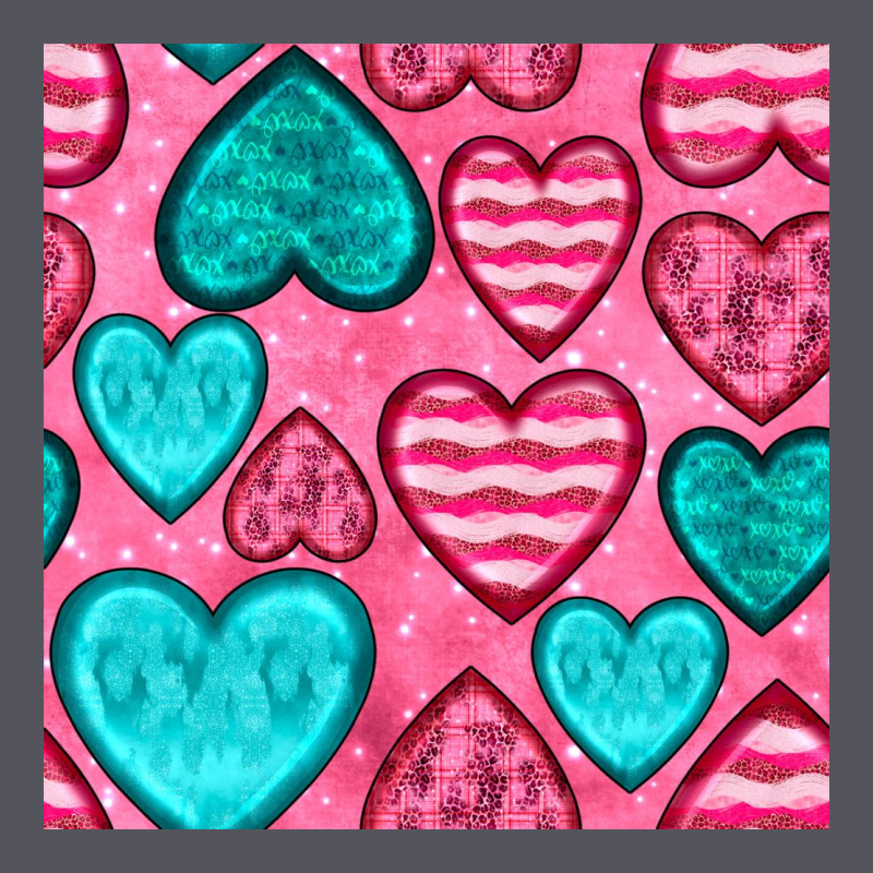 Valentines Day Hearts Seamless Pattern Vintage Hoodie by BundleAndBundleShop | Teevron