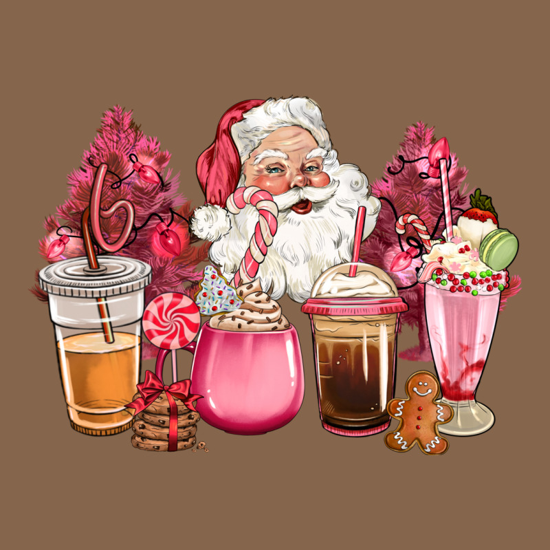 Pink Christmas Pink Tree Santa Coffe Cups Premium Tee by CowGirlArtShop | Teevron