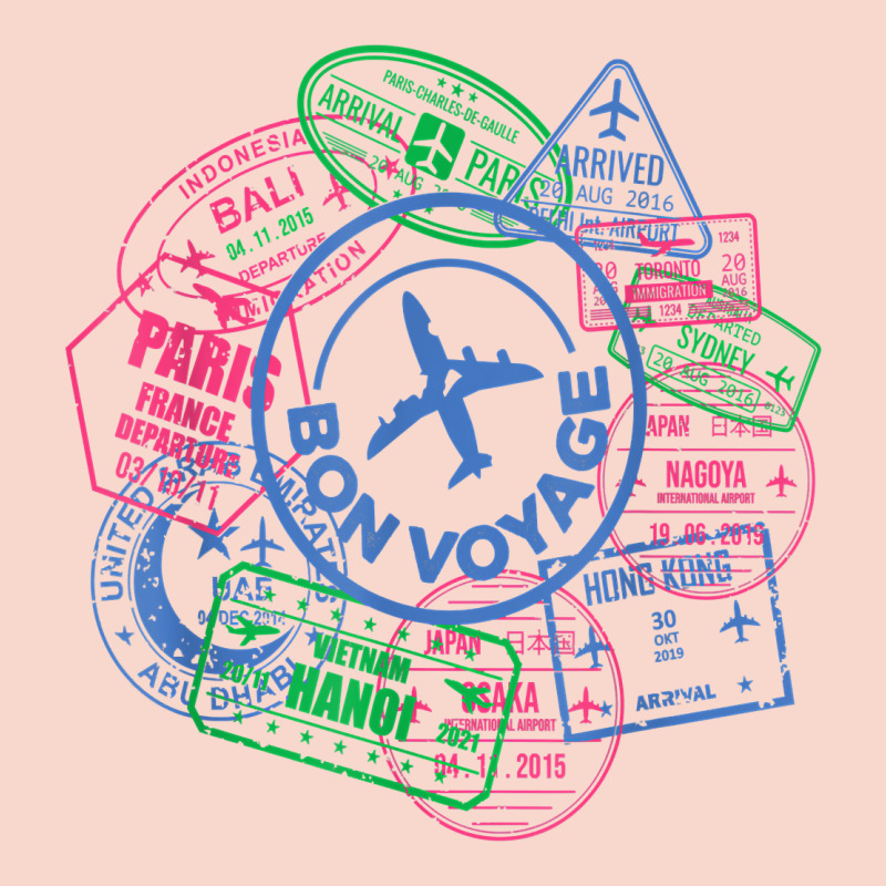 Bon Voyage Travel Stamp T Shirt Urban Hoodie by linhVisuals | Teevron