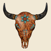 Western Tooled Leather Bull Skull Premium Tee | Teevron