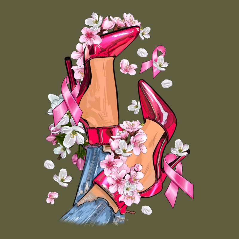 Cancer High Heels Breast Cancer Vintage Tee by FaDigitalArtStudio | Teevron