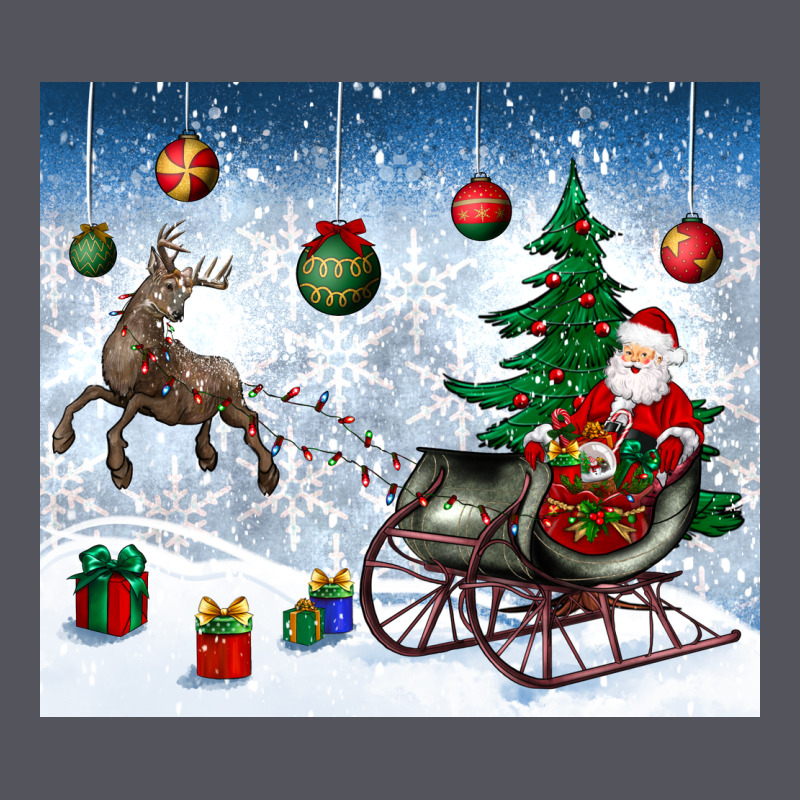Christmas Santa Deer And Presents Vintage Hoodie by BundleAndBundleShop | Teevron